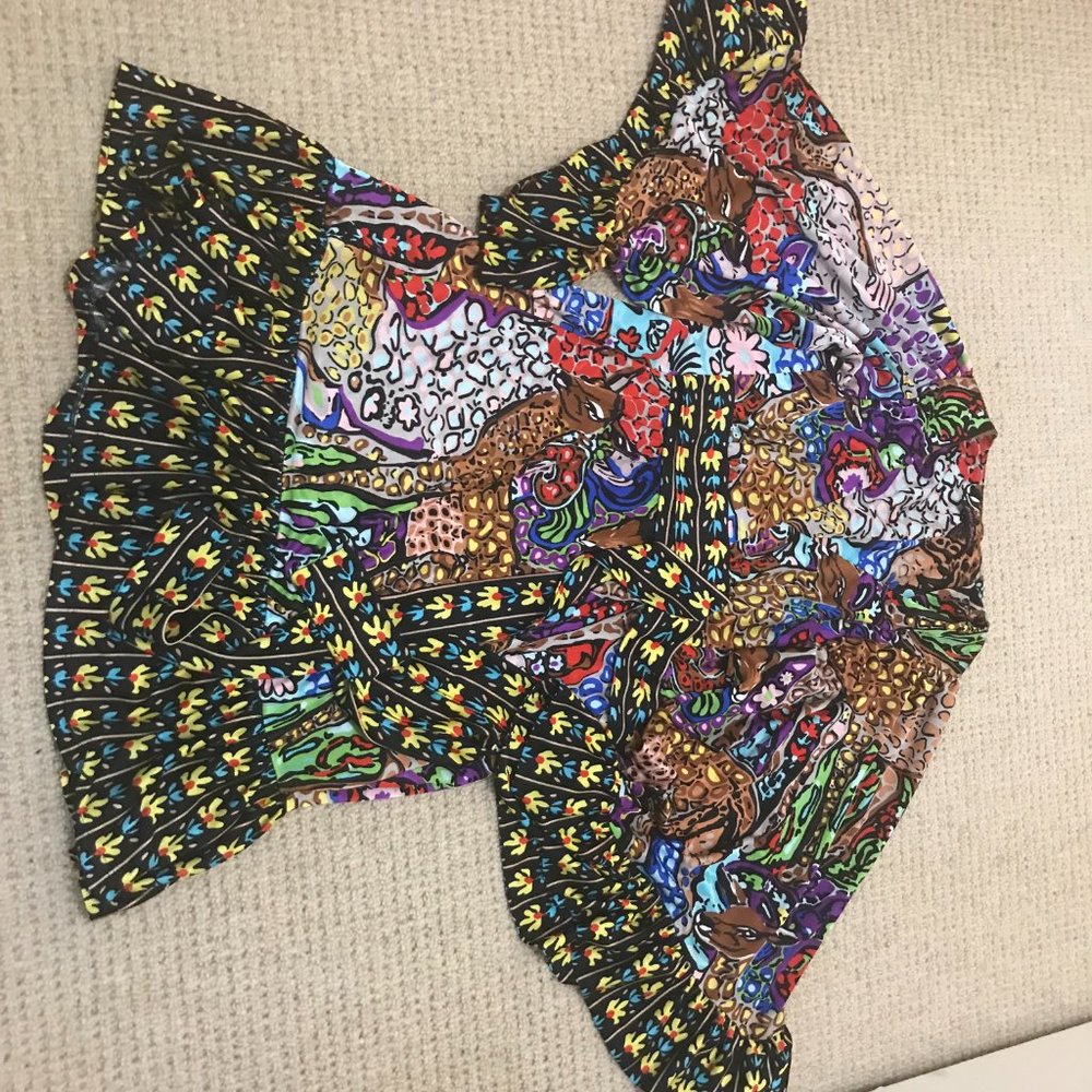 Vintage Betsey Johnson Colorful Bambi Mini icon Runway Dress Size 2 small - Picture 2 of 13